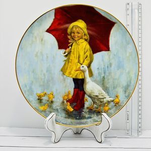 World of Children by John McClelland "Rainy Day Fun" First Issue Plate 10.5"